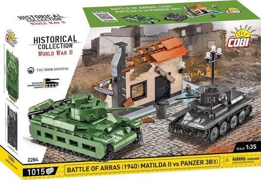 Image Pop Weasel - Image 2 of World War 2 - Matilda II & Panzer 38 (T) Diorama (1008 Piece Kit) - Cobi