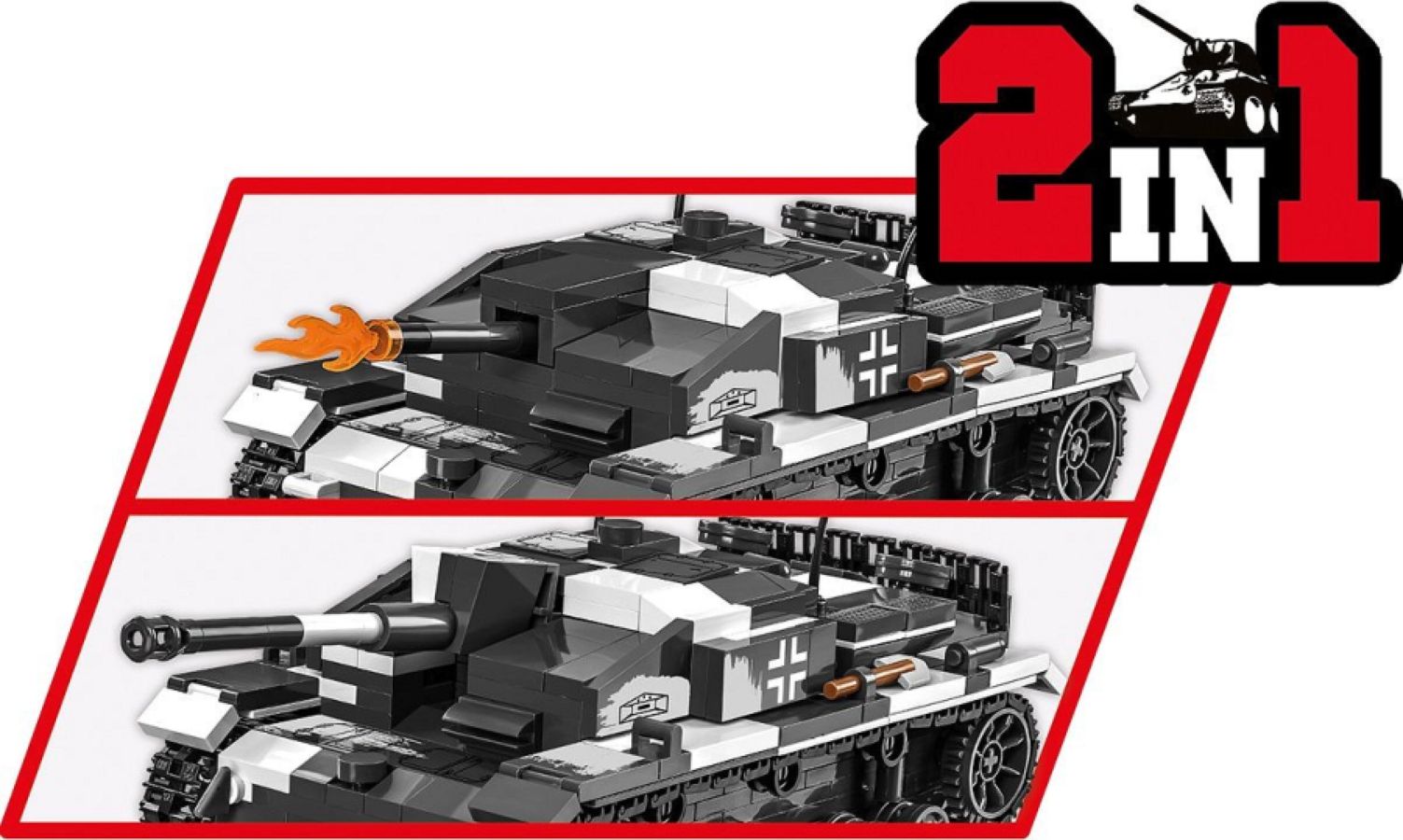 Image Pop Weasel - Image 4 of World War 2 - Stug Iii Ausf F/Flammpanzer (536 Piece Kit) - Cobi