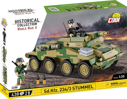 Image Pop Weasel - Image 2 of World War 2 - Sd.Kfz. 234/3 Stummel (438 Piece Kit) - Cobi