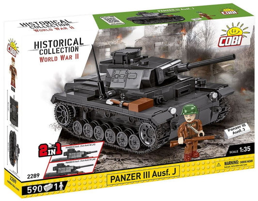 Image Pop Weasel - Image 2 of World War 2 - Panzer III Ausf.J (590 Piece Kit) - Cobi