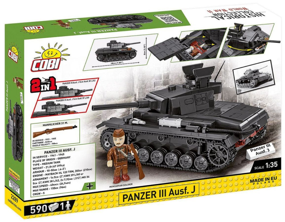 Image Pop Weasel - Image 3 of World War 2 - Panzer III Ausf.J (590 Piece Kit) - Cobi - Model - Image - Pop Weasel