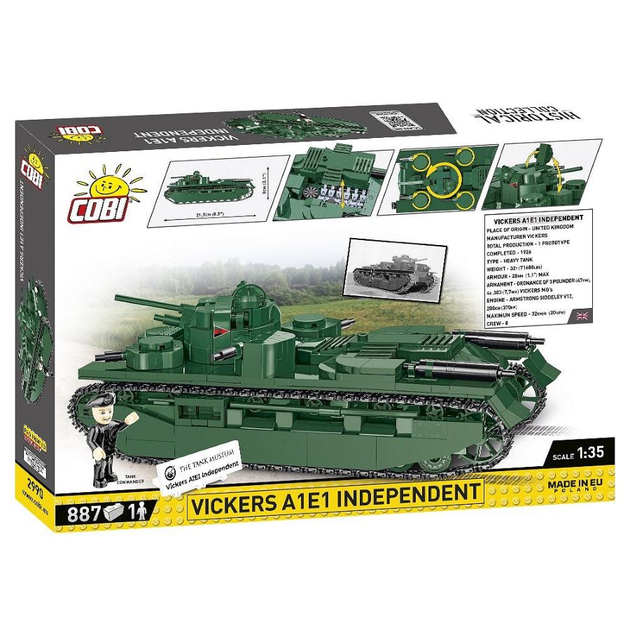 Image Pop Weasel - Image 3 of Great War - Vickers A1E1 Independent (886 Piece Kit) - Cobi - Model - Image - Pop Weasel