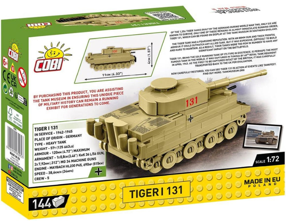 Image Pop Weasel - Image 3 of World War 2 - I 131 Tiger (161 Piece Kit) - Cobi - Model - Image - Pop Weasel