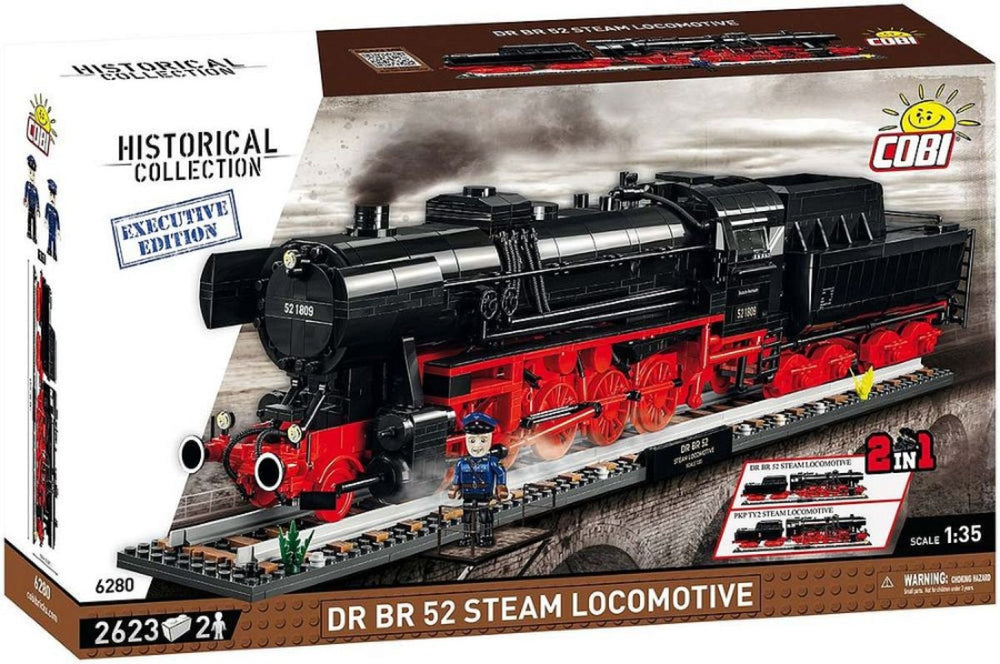 Image Pop Weasel - Image 2 of Trains - DR BR 52 Steam Locomotive 1:35 Scale Exclusive Edition [2623 Pcs] - Cobi - Model - Image - Pop Weasel