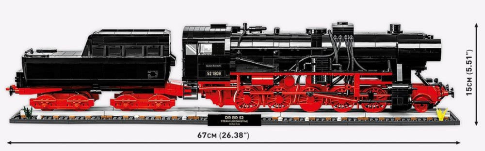 Image Pop Weasel - Image 6 of Trains - DR BR 52 Steam Locomotive 1:35 Scale Exclusive Edition [2623 Pcs] - Cobi - Model - Image - Pop Weasel