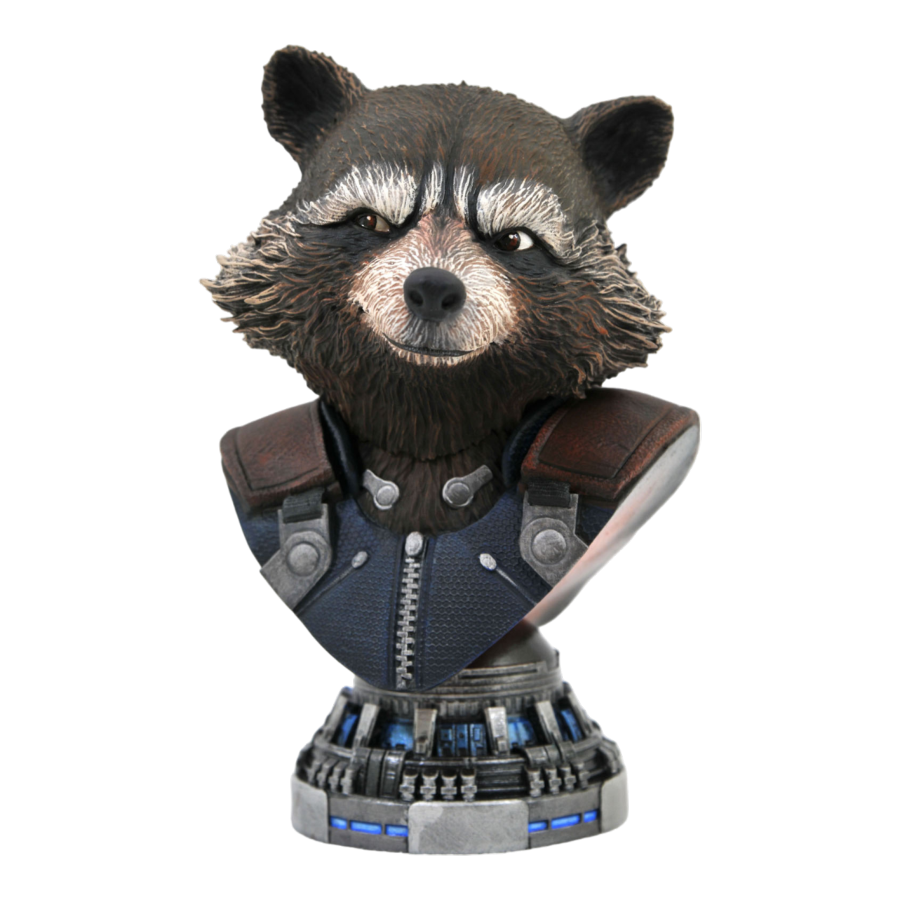 Avengers 4: Endgame - Rocket Raccoon Marvel Gallery 1:2 Scale Bust - Diamond Select Toys - Statue - Image - Pop Weasel