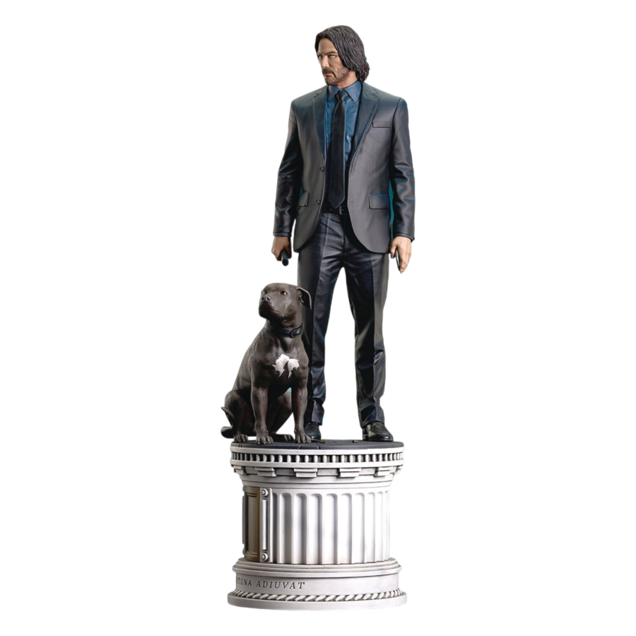 John Wick 3 - John Wick with Dog Milestones Statue - Diamond Select Toys - Statue - Image - Pop Weasel