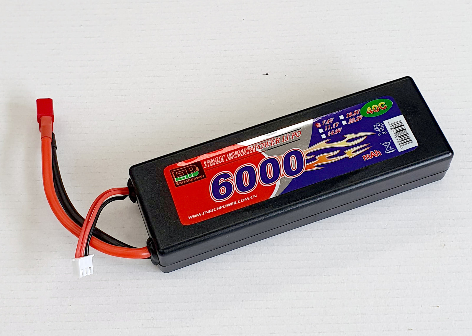 xxHC Li-Po 7.4v 6000mAh 40C De