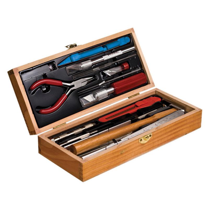 xxDeluxe Tools Set w/WoodenBox - Model - Image - Pop Weasel