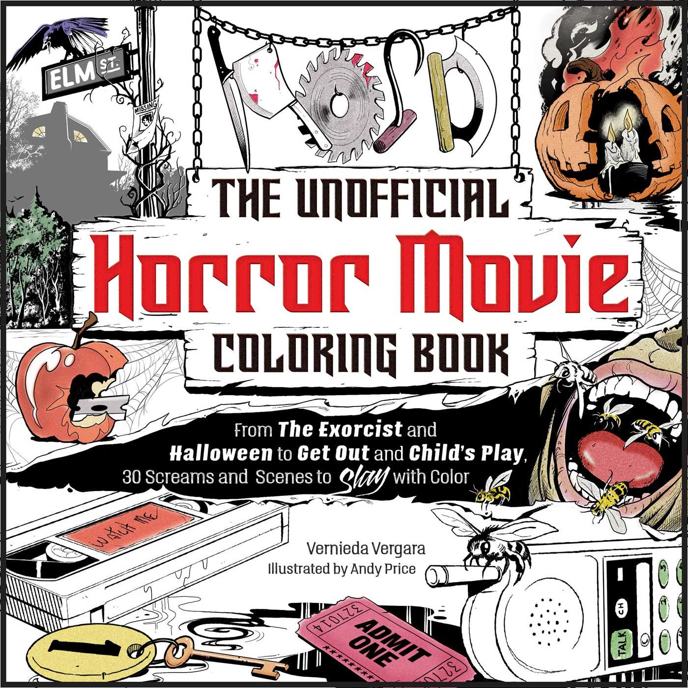 Pop Weasel Image of The Unofficial Horror Movie Coloring Book