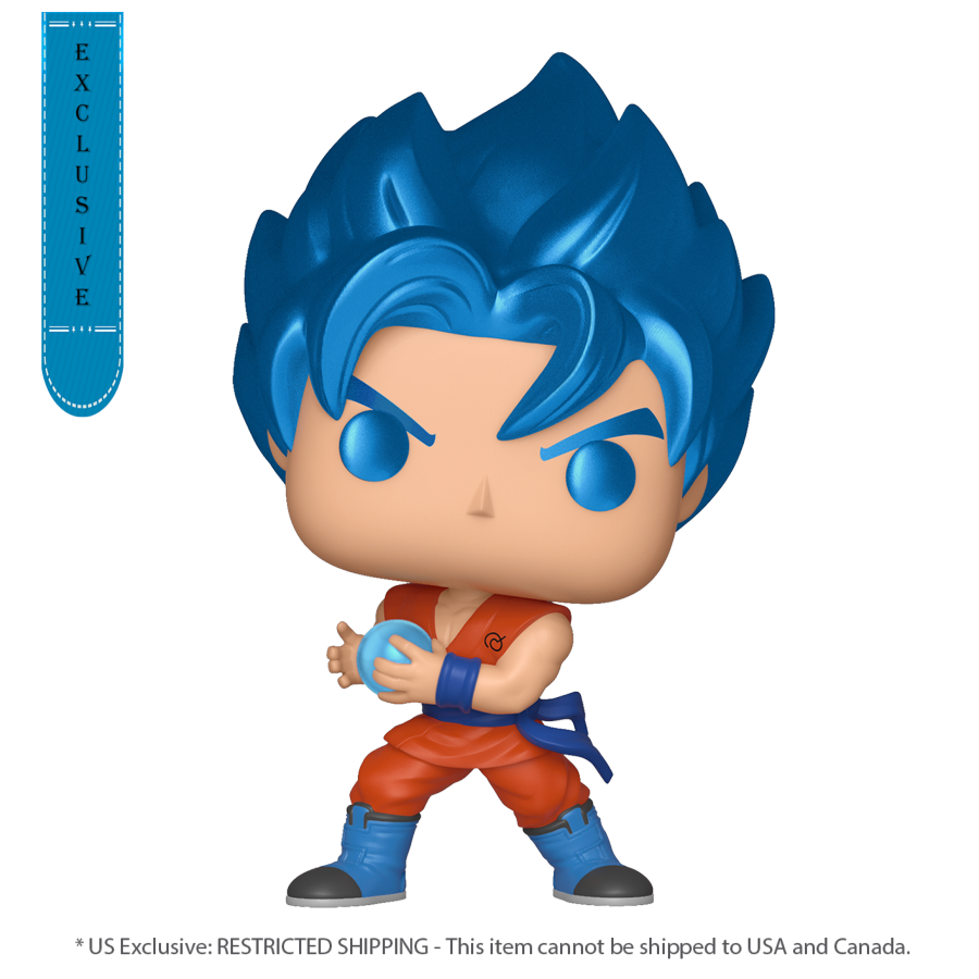 Pop Weasel Image of Dragon Ball Z - SSGSS Goku with Kamehameha Metallic US Exclusive Pop! Vinyl - Funko - Pop Vinyl - Image - Pop Weasel