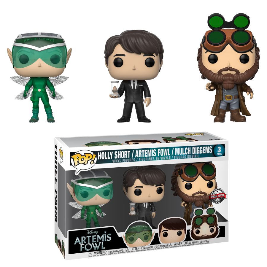 Pop Weasel - Image 2 of Artemis Fowl - Artemis Fowl, Mulch Diggems & Holly Short US Exclusive Pop! Vinyl 3-pack [RS] - Funko - Pop Vinyl - Image - Pop Weasel