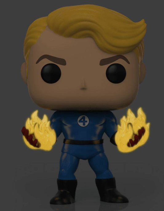 Pop Weasel Image of Fantastic Four (comics) - Human Torch Suited Glow Specialty series Exclusive Pop! Vinyl - Funko