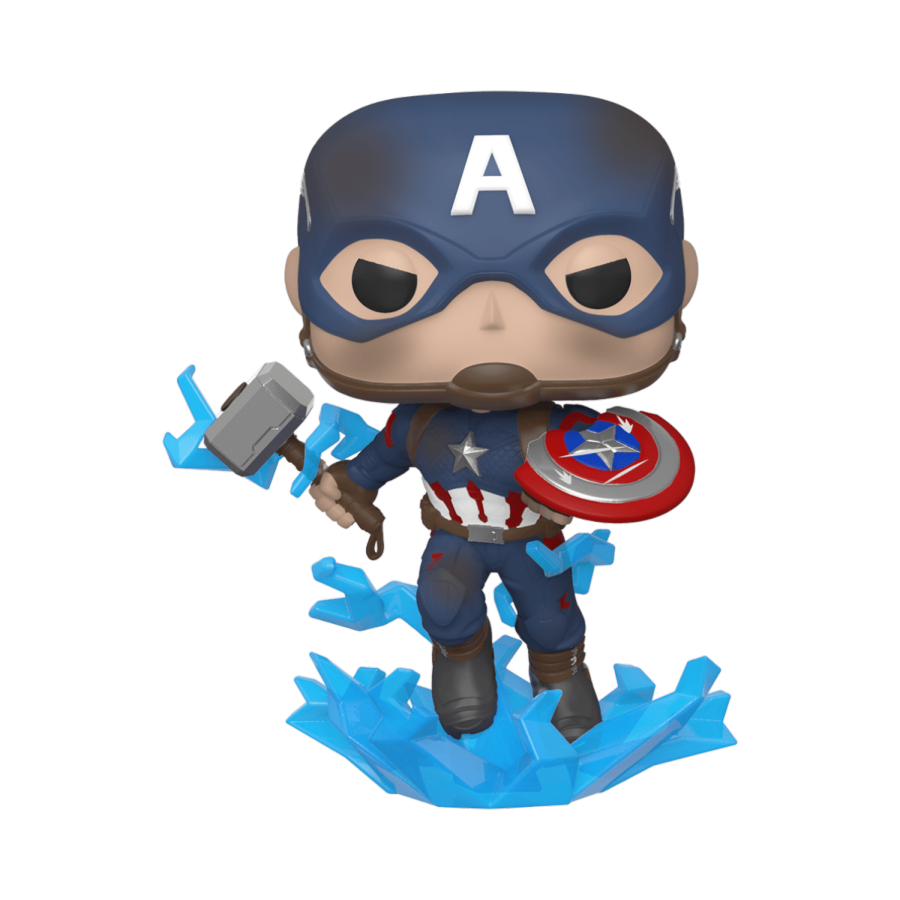 Pop Weasel Image of Avengers 4: Endgame - Captain America with Mjolnir Pop! Vinyl - Funko - Pop Vinyl - Image - Pop Weasel