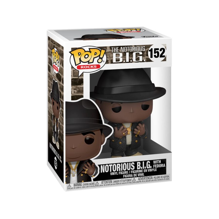 Pop Weasel - Image 2 of Notorious B.I.G. - Notorious BIG Black Suit Fedora Pop! Vinyl - Funko - Pop Vinyl - Image - Pop Weasel