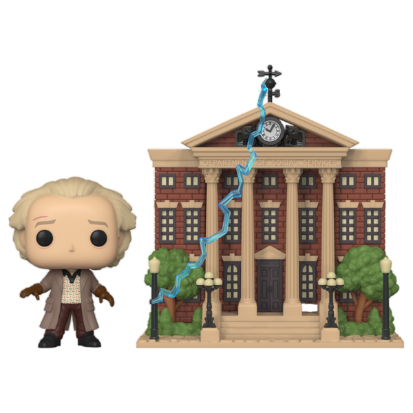 Pop Weasel Image of Back to the Future - Doc with Clock Tower Pop! Town - Funko