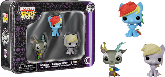 Pop Weasel Image of My Little Pony - Discord, Rainbow Dash & Derpy Pocket Pop! 3-Pack Tin - Funko - Pop Vinyl - Image - Pop Weasel