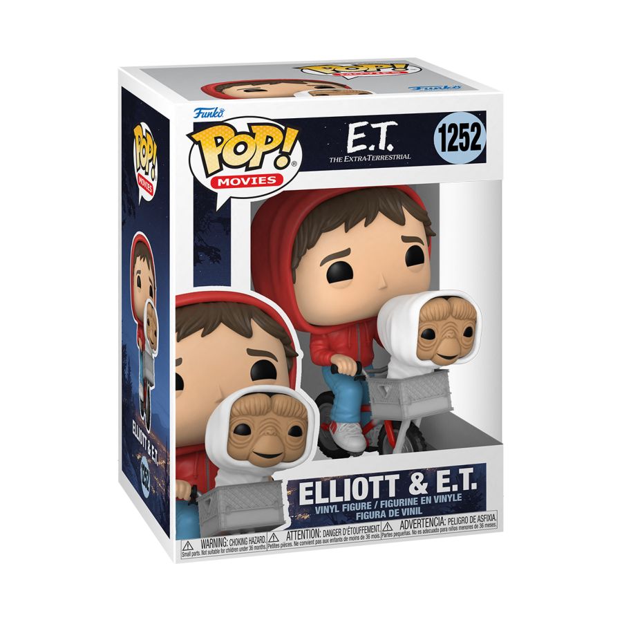 Pop Weasel - Image 2 of E.T. the Extra-Terrestrial - Elliot & E.T. in Bike Basket Pop! Vinyl - Funko - Pop Vinyl - Image - Pop Weasel