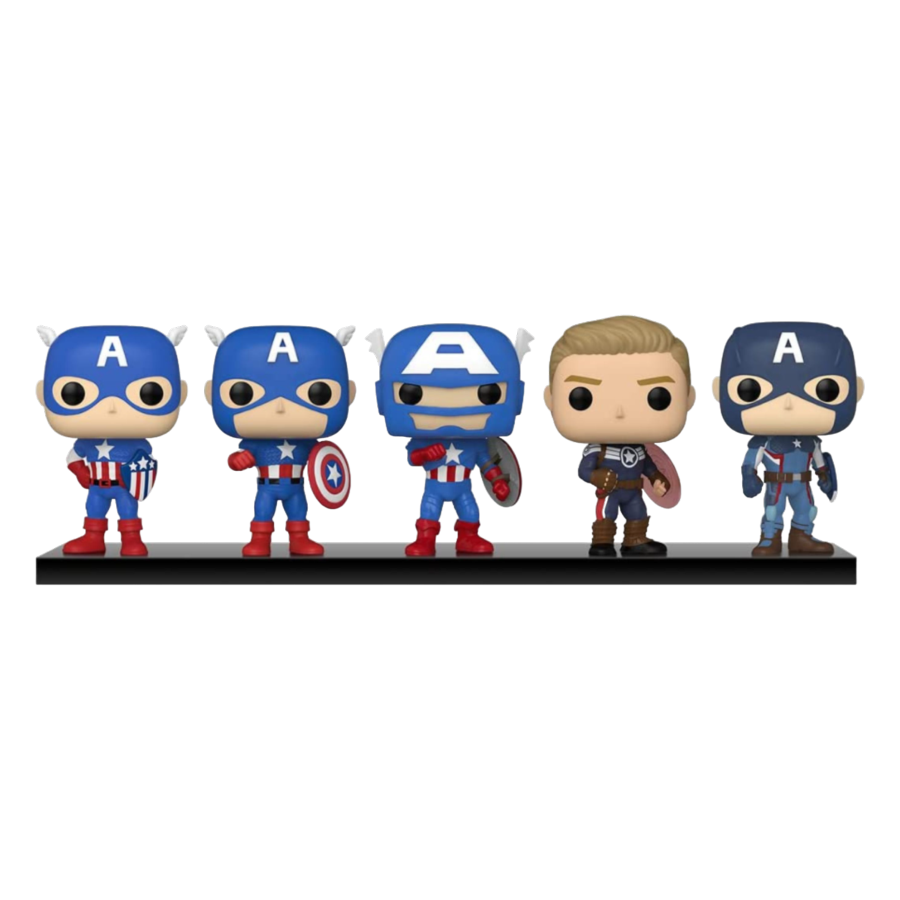 Pop Weasel Image of Marvel Year of the Shield - Captain America Through the Ages US Exclusive Pop! Vinyl 5-Pack [RS] - Funko - Pop Vinyl - Image - Pop Weasel