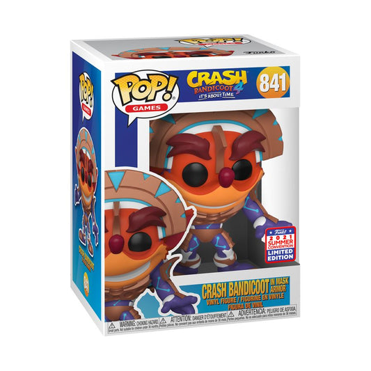 Pop Weasel - Image 2 of Crash Bandicoot - Crash in Mask Armor SDCC 2021 US Exclusive Pop! Vinyl [RS] - Funko