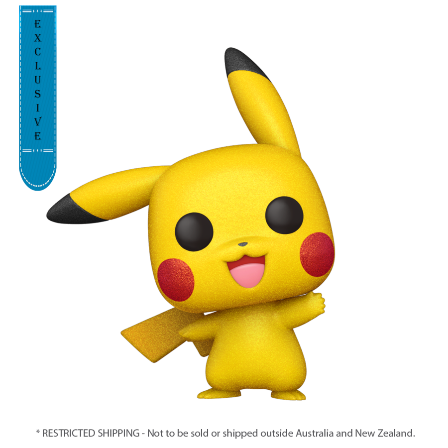 Pop Weasel Image of Pokemon - Pikachu Waving Diamond Glitter US Exclusive Pop! Vinyl [RS] - Funko - Pop Vinyl - Image - Pop Weasel