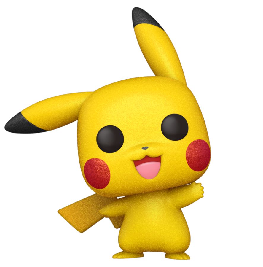 Pop Weasel - Image 2 of Pokemon - Pikachu Waving Diamond Glitter US Exclusive Pop! Vinyl [RS] - Funko - Pop Vinyl - Image - Pop Weasel