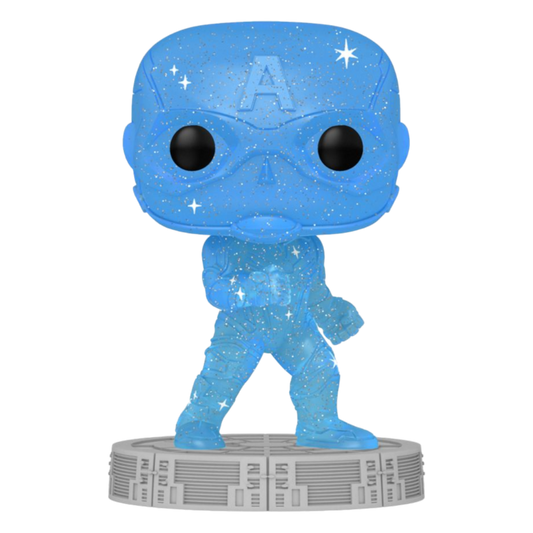 Pop Weasel Image of Marvel Infinity Saga - Captain America Blue (Artist Series) Pop! Vinyl with Protector - Funko