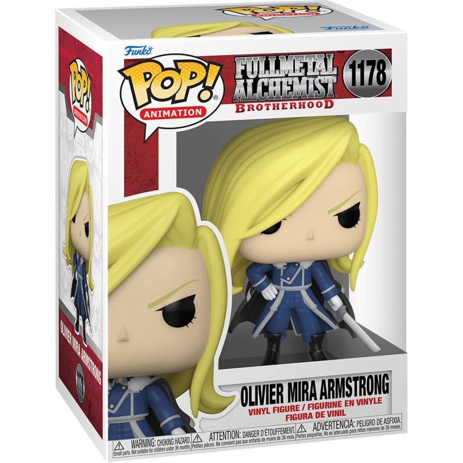 Pop Weasel - Image 2 of Fullmetal Alchemist: Brotherhood - Olivier Mira Armstrong Pop! Vinyl - Funko - Pop Vinyl - Image - Pop Weasel