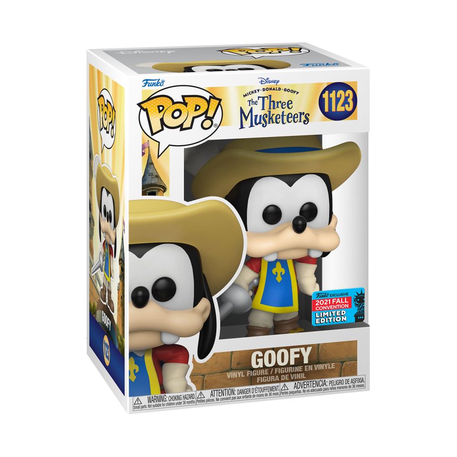 Pop Weasel - Image 3 of Disney's The Three Musketeers - Goofy NYCC 2021 US Exclusive Pop! Vinyl [RS] - Funko - Pop Vinyl - Image - Pop Weasel