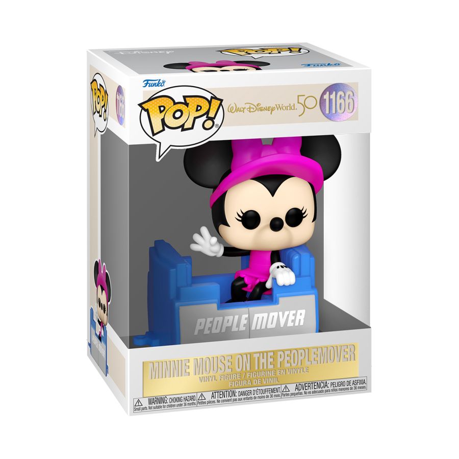 Pop Weasel - Image 2 of Disney World 50th Anniversary - Minnie Mouse on People Mover Pop! Vinyl - Funko - Pop Vinyl - Image - Pop Weasel