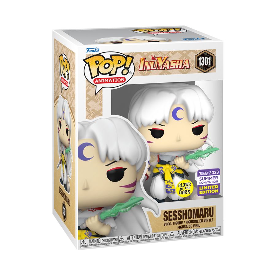 Pop Weasel - Image 4 of Inuyasha - Sesshomaru SDCC 2023 US Exclusive Glow Pop! Vinyl [RS] - Funko - Pop Vinyl - Image - Pop Weasel