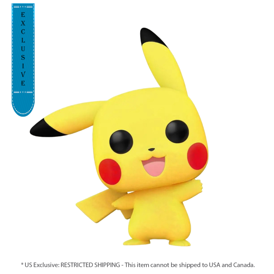 Pop Weasel Image of Pokemon - Pikachu Waving Flocked US Exclusive Pop! Vinyl [RS] - Funko - Pop Vinyl - Image - Pop Weasel