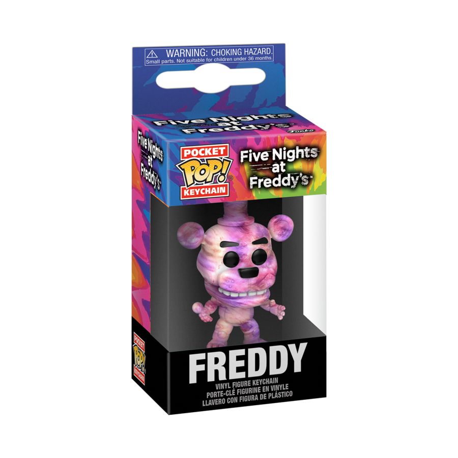 Pop Weasel - Image 2 of Five Nights at Freddy's - Freddy Tie Dye Pocket Pop! Keychain - Funko - Pop Vinyl - Image - Pop Weasel