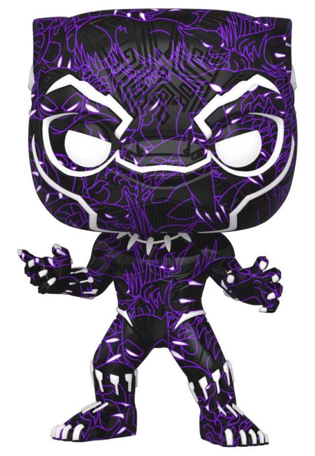 Pop Weasel Image of Black Panther (2018) - Black Panther (Artist) US Exclusive Pop! Vinyl with Protector [RS] - Funko - Pop Vinyl - Image - Pop Weasel