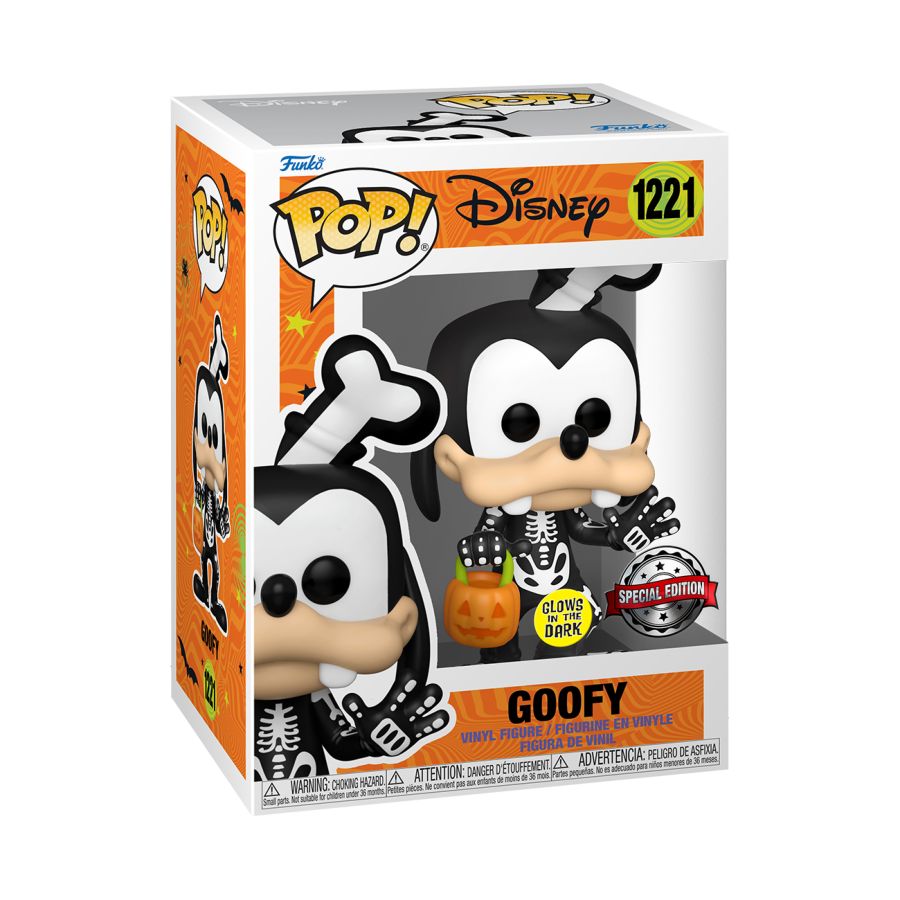 Pop Weasel - Image 3 of Disney - Goofy Skeleton Glow US Exclusive Pop! Vinyl [RS] - Funko - Pop Vinyl - Image - Pop Weasel