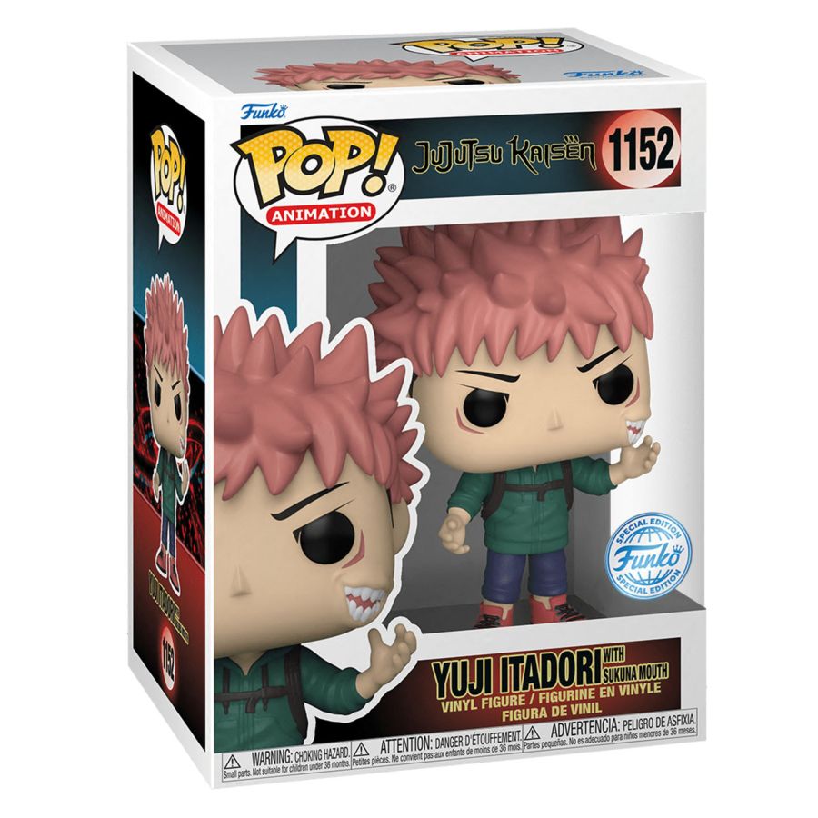 Pop Weasel - Image 3 of Jujutsu Kaisen - Itadori (Sukana Mouth) US Exclusive Pop! Vinyl [RS] - Funko - Pop Vinyl - Image - Pop Weasel