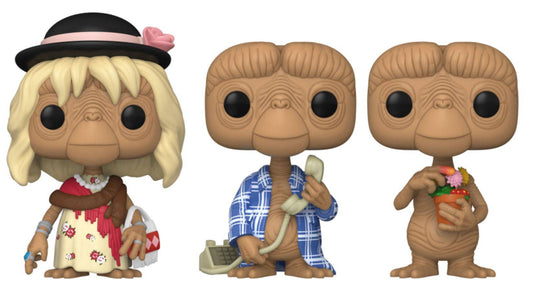 Pop Weasel Image of E.T. the Extra-Terrestrial - E.T. in Disguise, in Robe & with Flowers US Exclusive Pop! 3-Pack [ - Funko