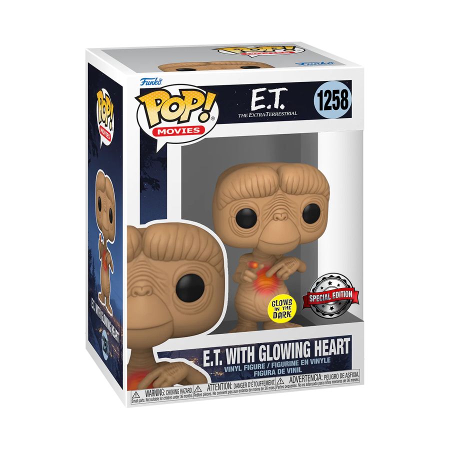 Pop Weasel - Image 4 of E.T. the Extra-Terrestrial - E.T. Glow Heart US Exclusive Pop! Vinyl [RS] - Funko - Pop Vinyl - Image - Pop Weasel