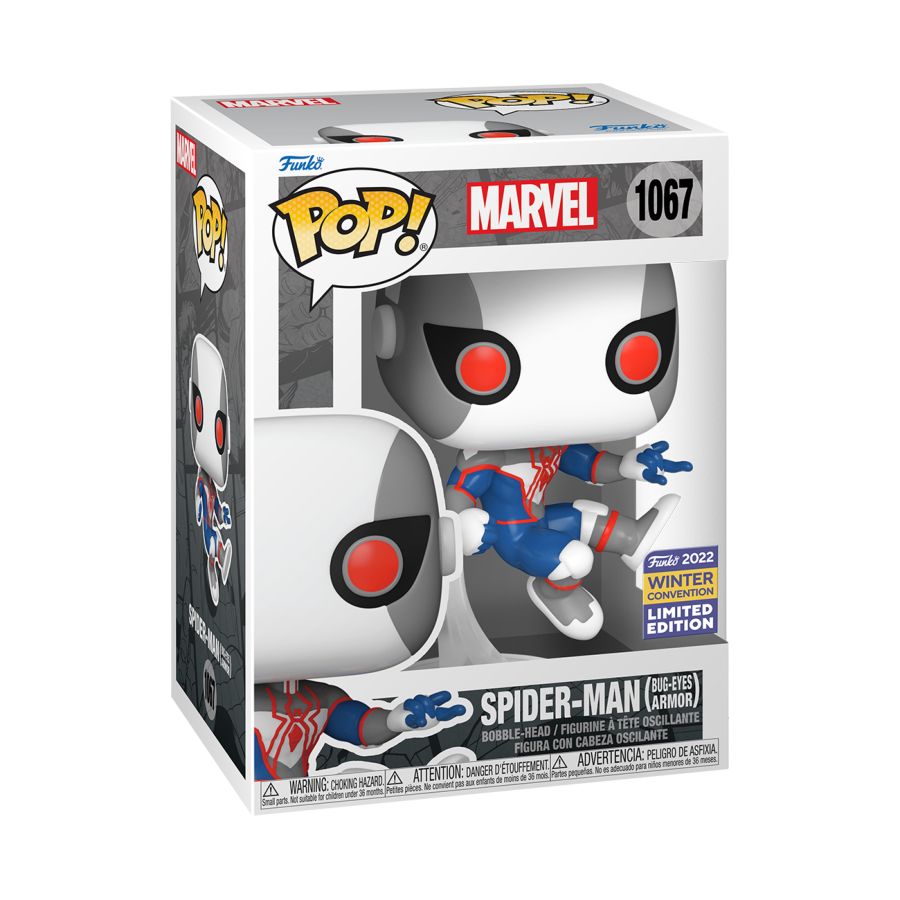 Pop Weasel - Image 3 of Marvel Comics - Spider-Man (Bug-Eyes Armor) Winter Con 2022 Exclusive Pop! Vinyl [RS] - Funko - Pop Vinyl - Image - Pop Weasel