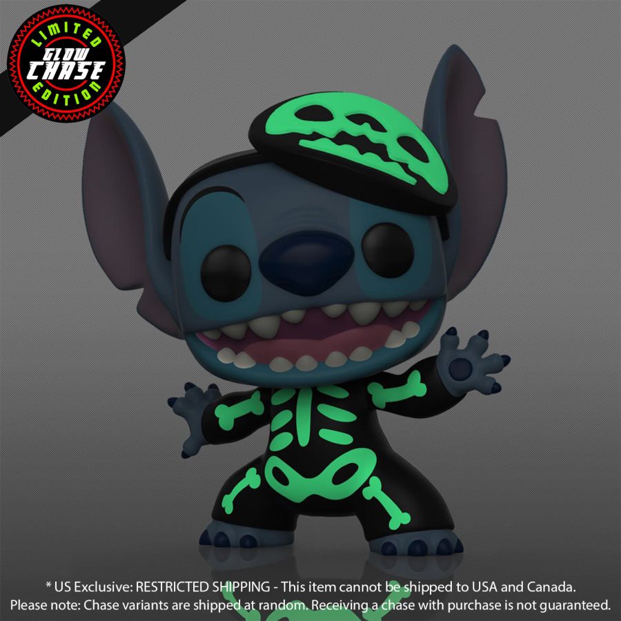 Pop Weasel - Image 3 of Lilo and Stitch - Skeleton Stitch (with chase) US Exclusive Pop! Vinyl [RS] - Funko - Pop Vinyl - Image - Pop Weasel