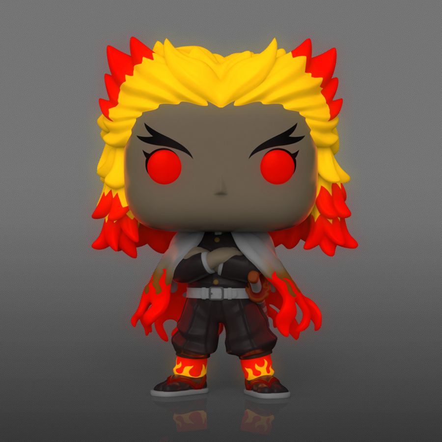 Pop Weasel - Image 3 of Demon Slayer - Rengoku Glow US Exclusive Pop! Vinyl [RS] - Funko - Pop Vinyl - Image - Pop Weasel