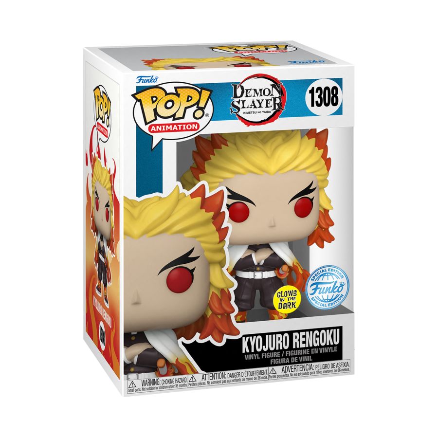 Pop Weasel - Image 4 of Demon Slayer - Rengoku Glow US Exclusive Pop! Vinyl [RS] - Funko - Pop Vinyl - Image - Pop Weasel