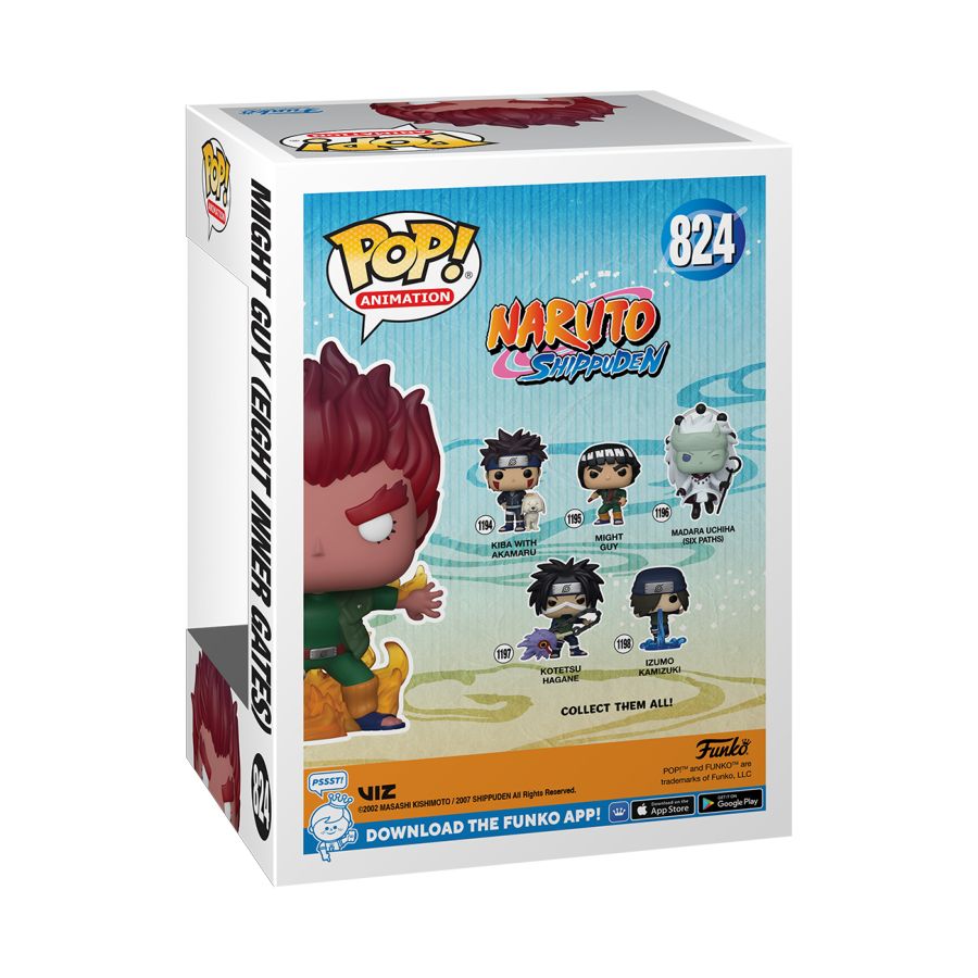 Pop Weasel - Image 3 of Naruto - Might Guy (Eight Inner Gates) US Exclusive Pop! Vinyl [RS] - Funko - Pop Vinyl - Image - Pop Weasel