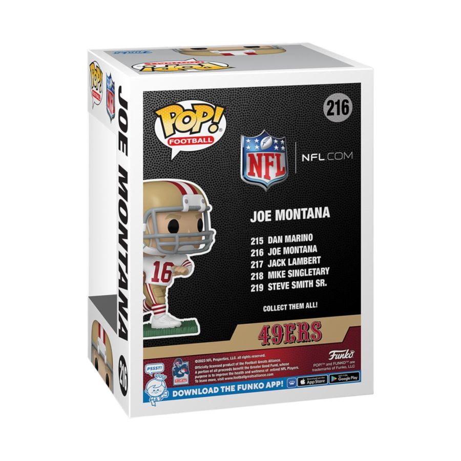 Pop Weasel - Image 3 of NFL: Legends - Joe Montana (Away) Pop! Vinyl - Funko - Pop Vinyl - Image - Pop Weasel