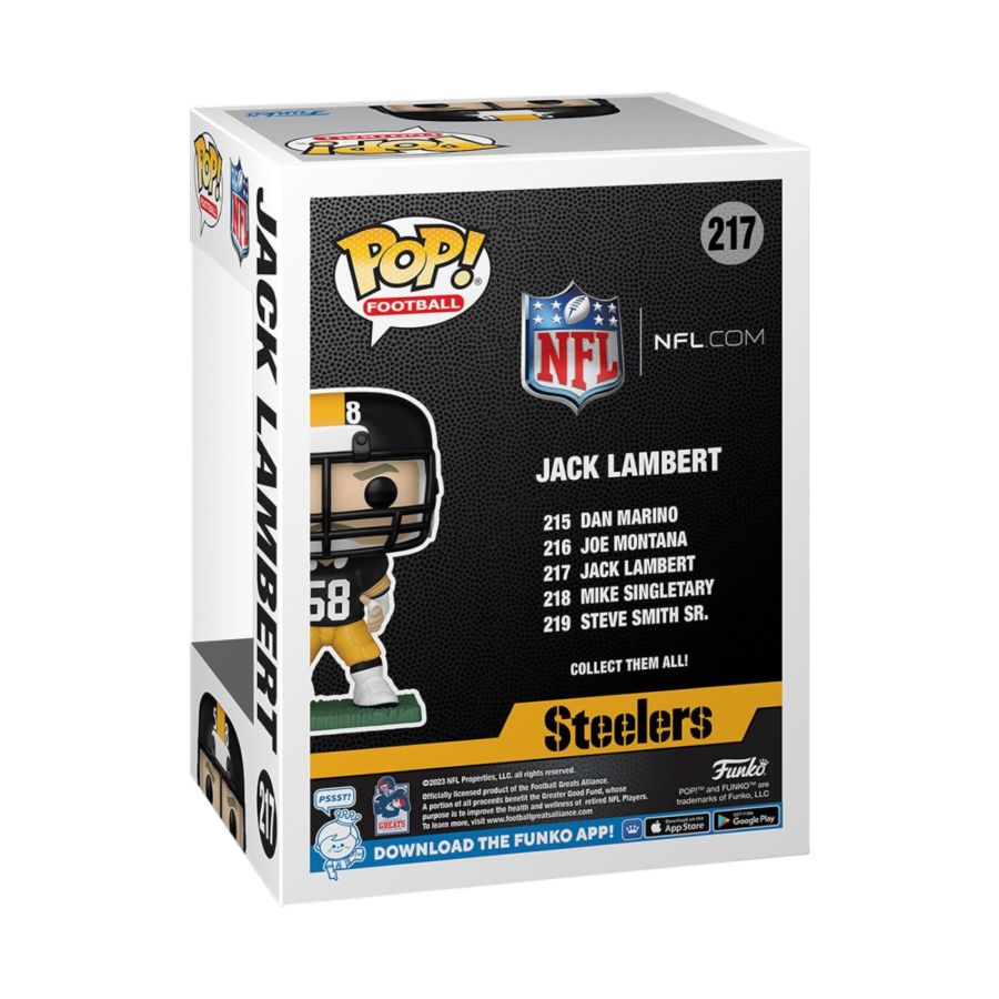 Pop Weasel - Image 3 of NFL: Legends - Jack Lambert (Steelers) Pop! Vinyl - Funko