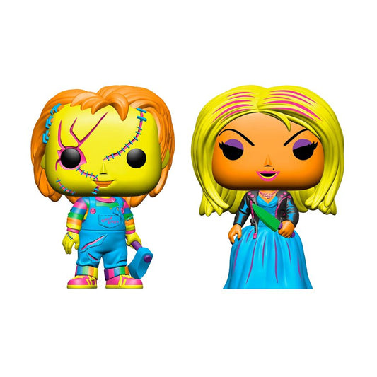 Pop Weasel - Image 2 of Child's Play 4: Bride of Chucky - Chucky & Tiffany Black Light US Exclusive Pop! 2-Pack [RS] - Funko