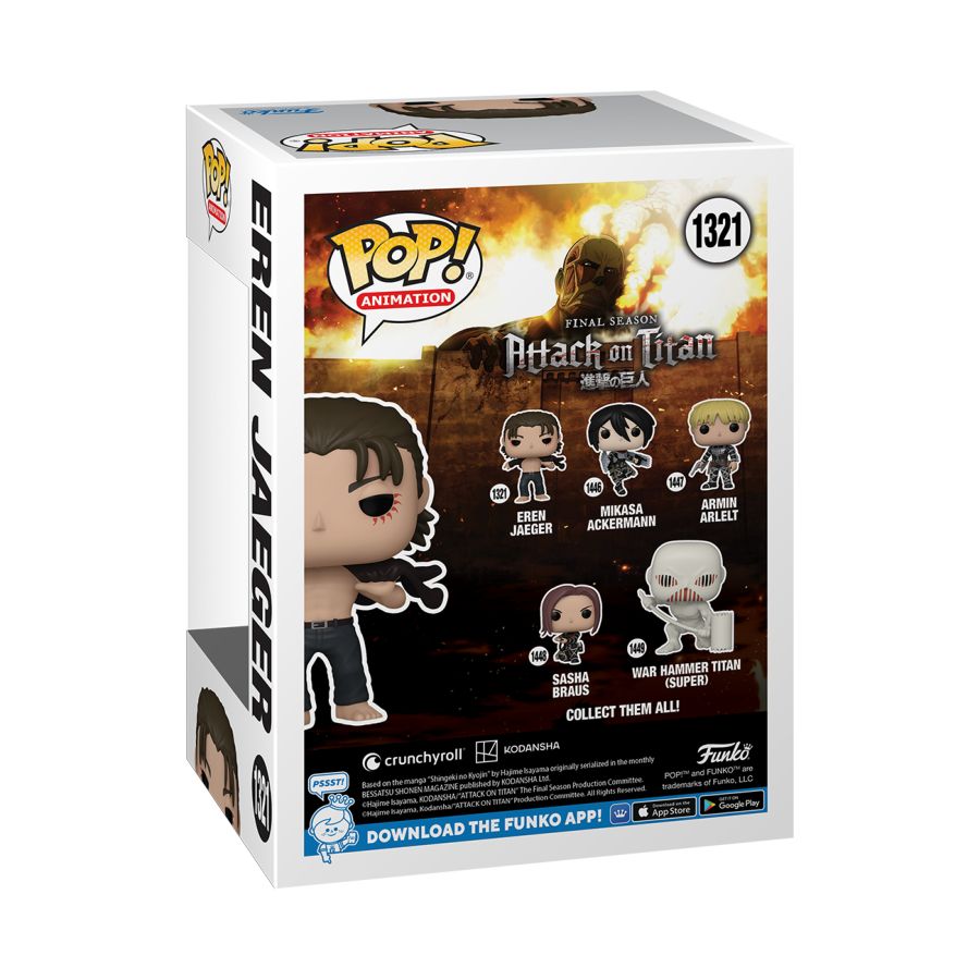 Pop Weasel - Image 3 of Attack on Titan - Eren Jeager Pop! Vinyl - Funko - Pop Vinyl - Image - Pop Weasel