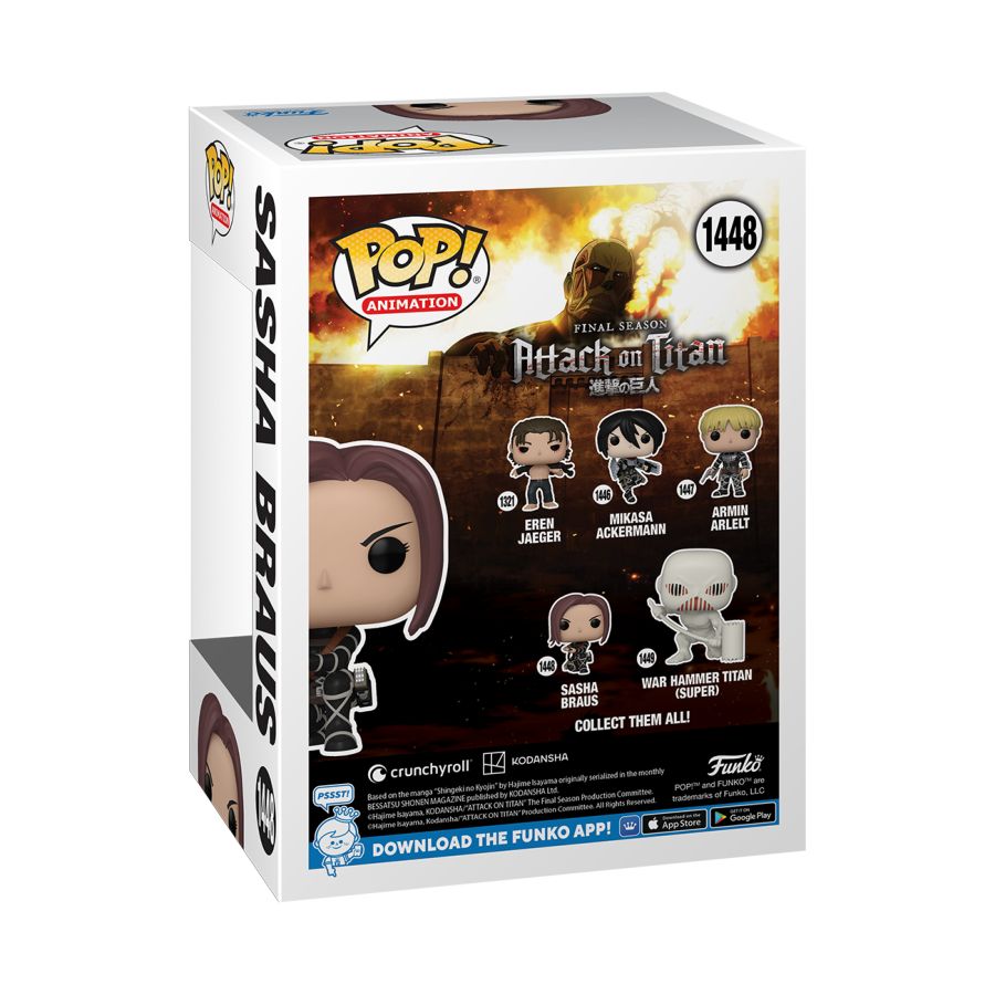 Pop Weasel - Image 3 of Attack on Titan - Sasha Braus Pop! Vinyl - Funko - Pop Vinyl - Image - Pop Weasel