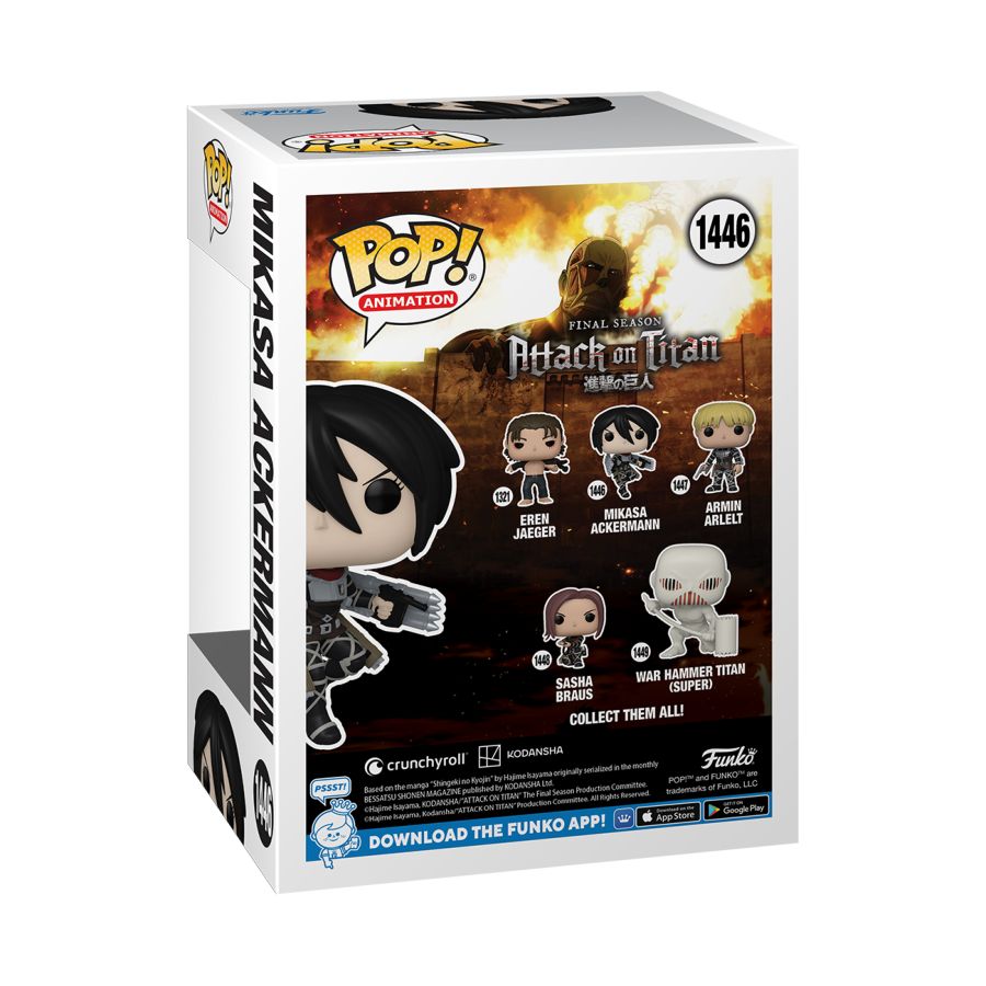 Pop Weasel - Image 3 of Attack on Titan - Mikasa Ackerman Pop! Vinyl - Funko - Pop Vinyl - Image - Pop Weasel