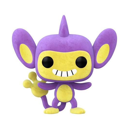 Pop Weasel - Image 2 of Pokemon - Aipom Flocked Pop! Vinyl [RS] - Funko